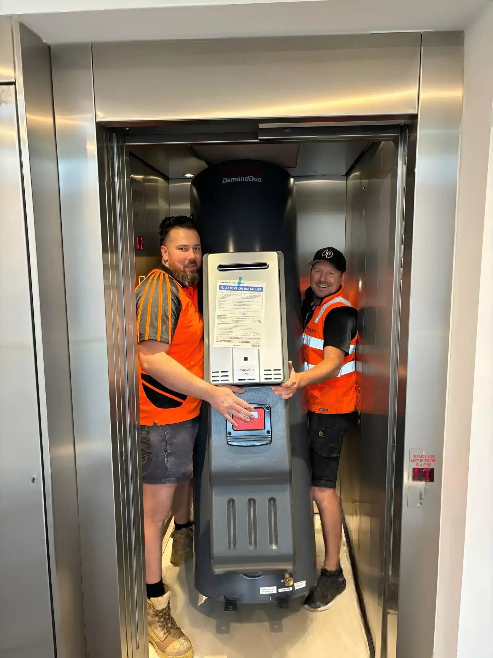 Joniec plumbing hot water service delivery